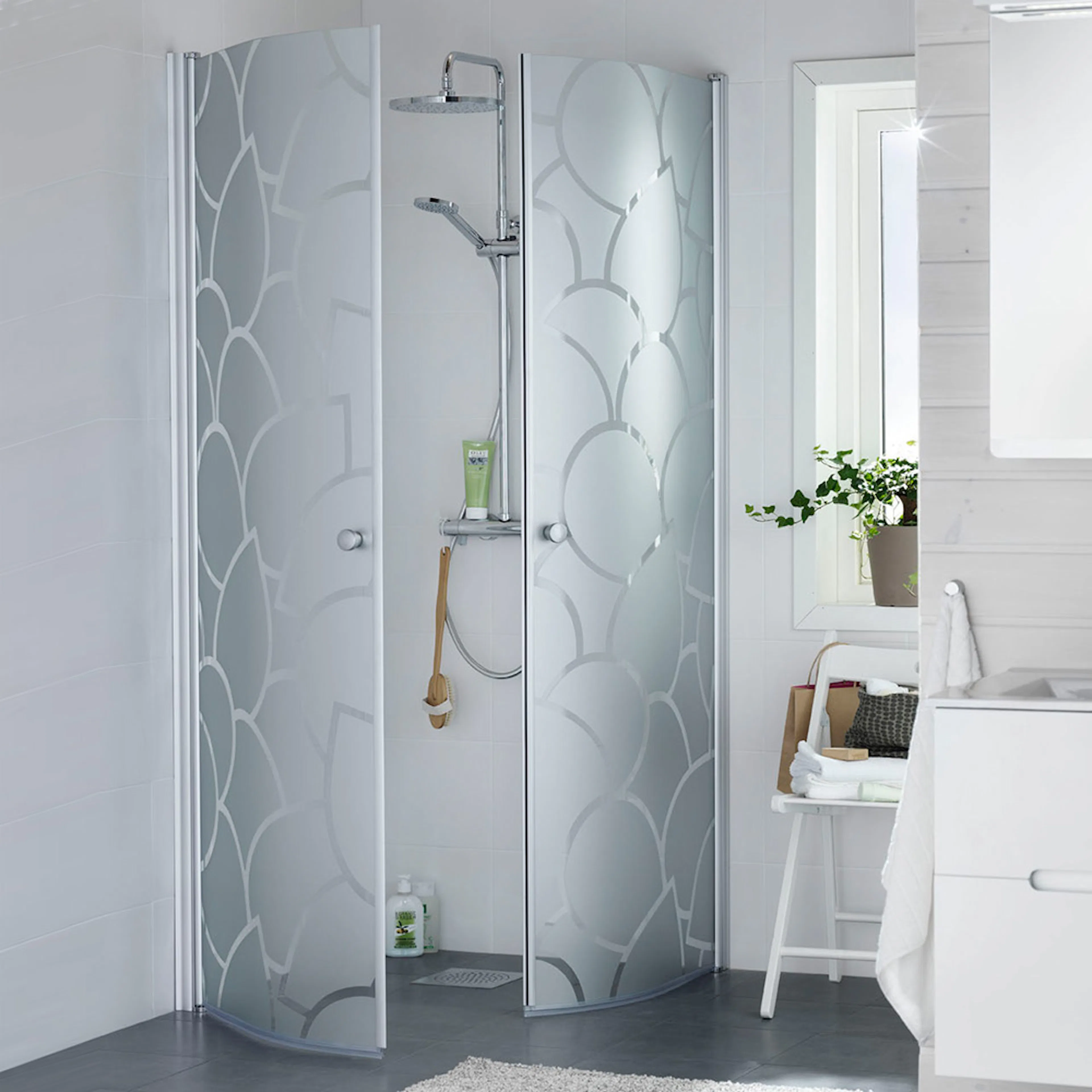 Duschhörn Hafa Igloo Round Leaf Silver