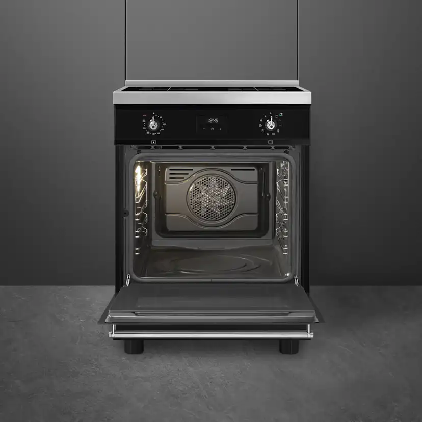 Induktionsspis Smeg C6IPBLT2 Svart Rostfritt Stål
