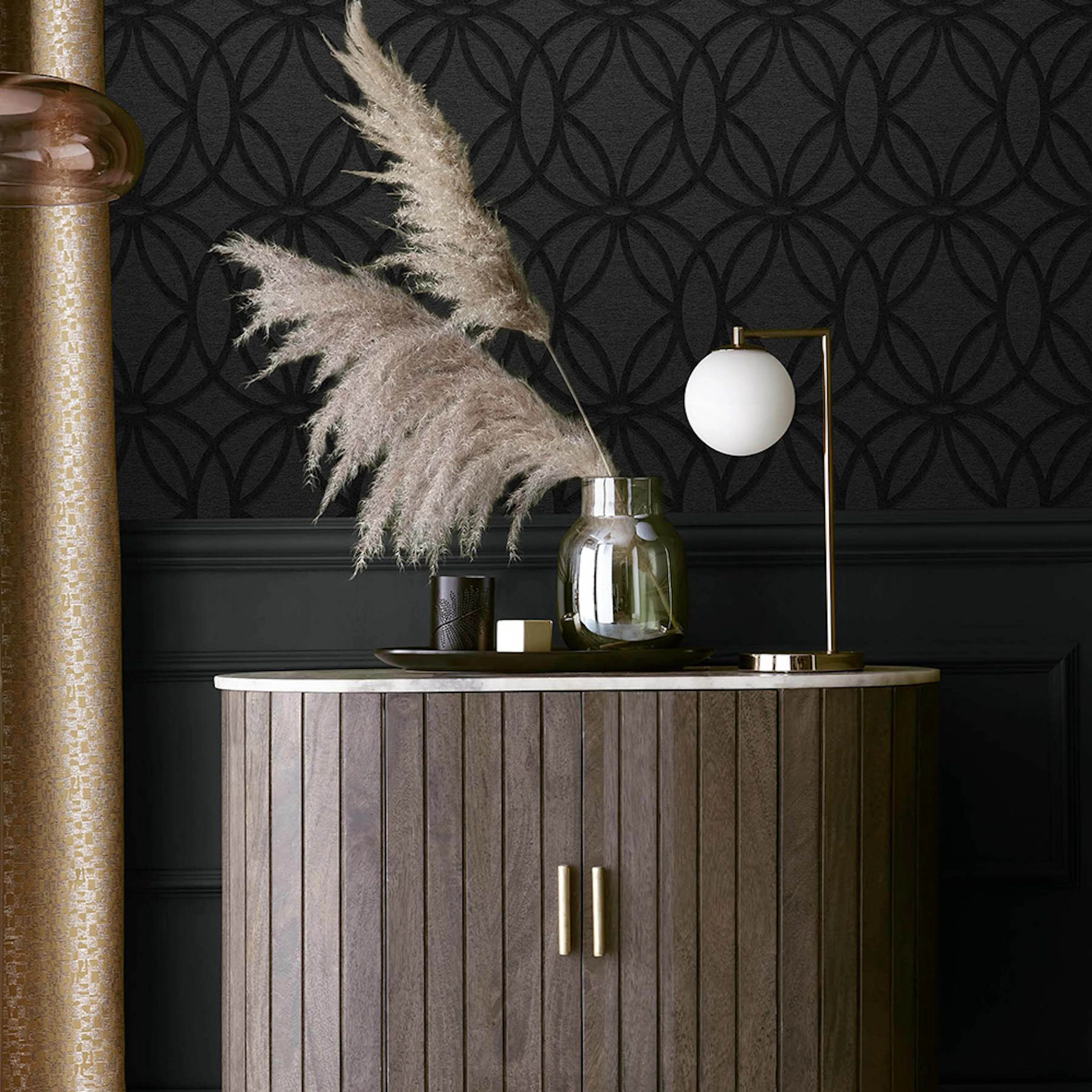Tapet NEXT Luxe Eclipse Charcoal