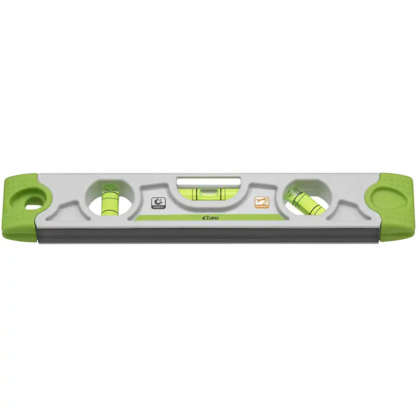 Torpedvattenpass Luna Tools av aluminium