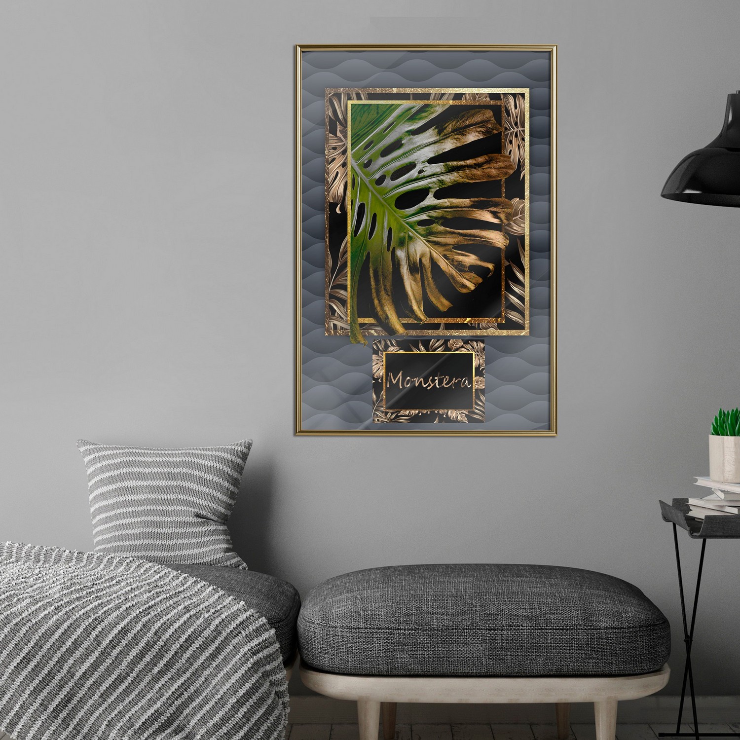 Poster Artgeist Affisch Gilded Monstera