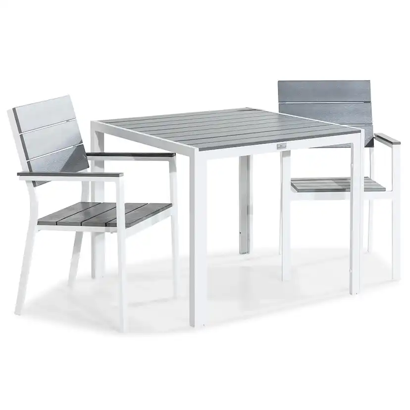 Matgrupp Utomhus Comfort Garden Tunis 90 med 2 StapelTrädgårdsstolar