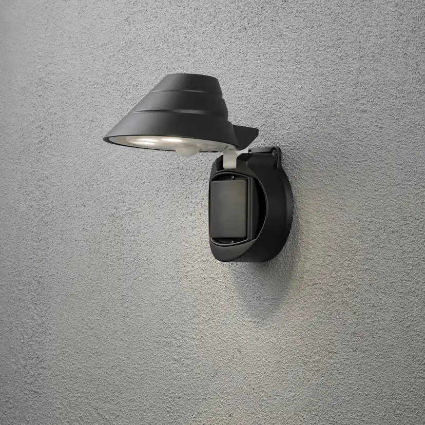 Vägglykta Gnosjö Konstsmide Prato LED 1,5W Rörelsevakt Batteri