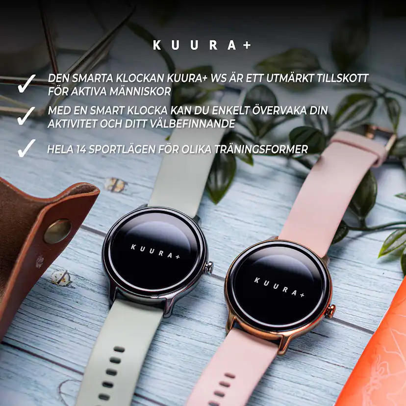 Kuura+ Smartwatch WS Vit/Guld