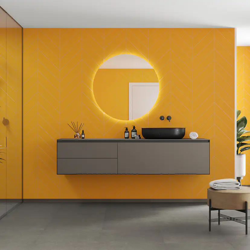 Våtrumsskiva Fibo 2167-M78 EM Deep Yellow 10x620x2400 mm