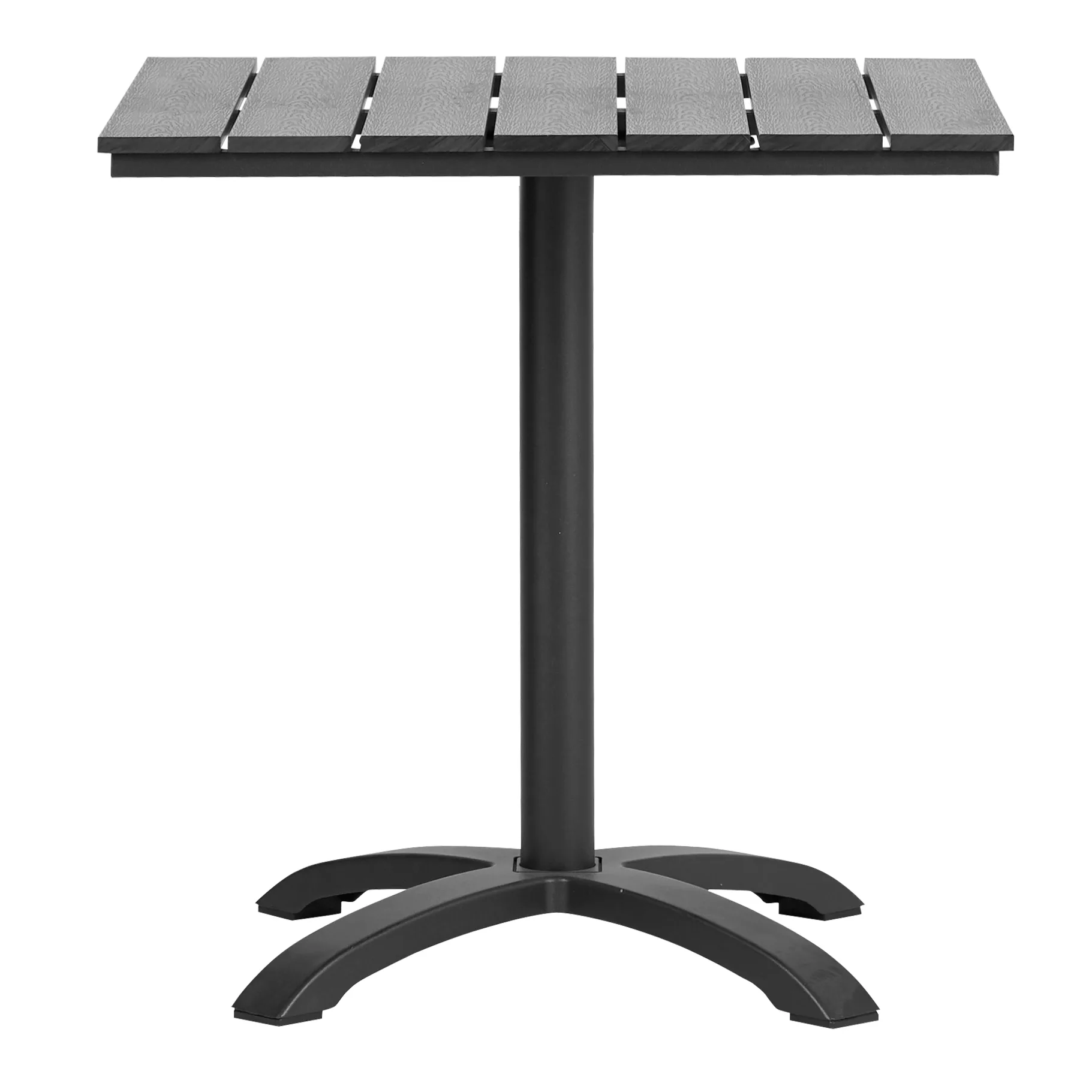 Cafébord Outfit 70x70 cm Trädgårdsbord med Svart Aluminiumstomme