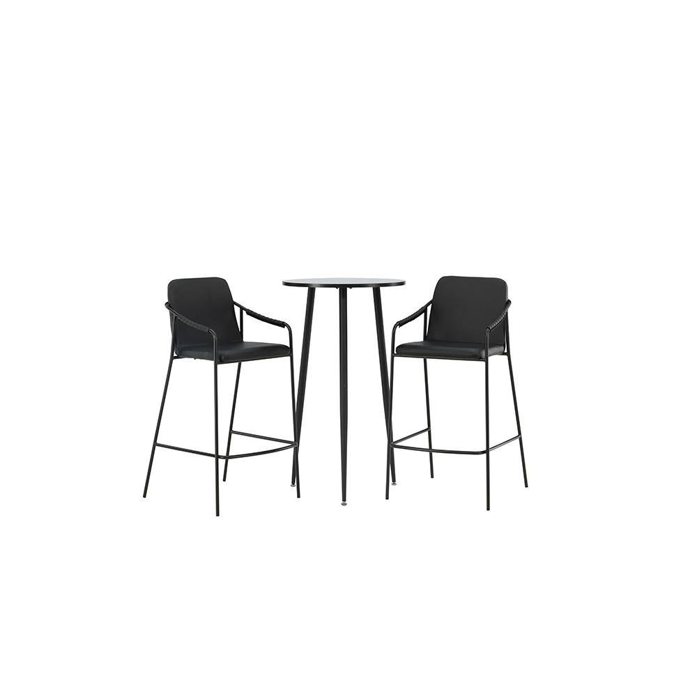 Matgrupp Venture Home Plaza Ø60 cm med 2 st Bella stolar