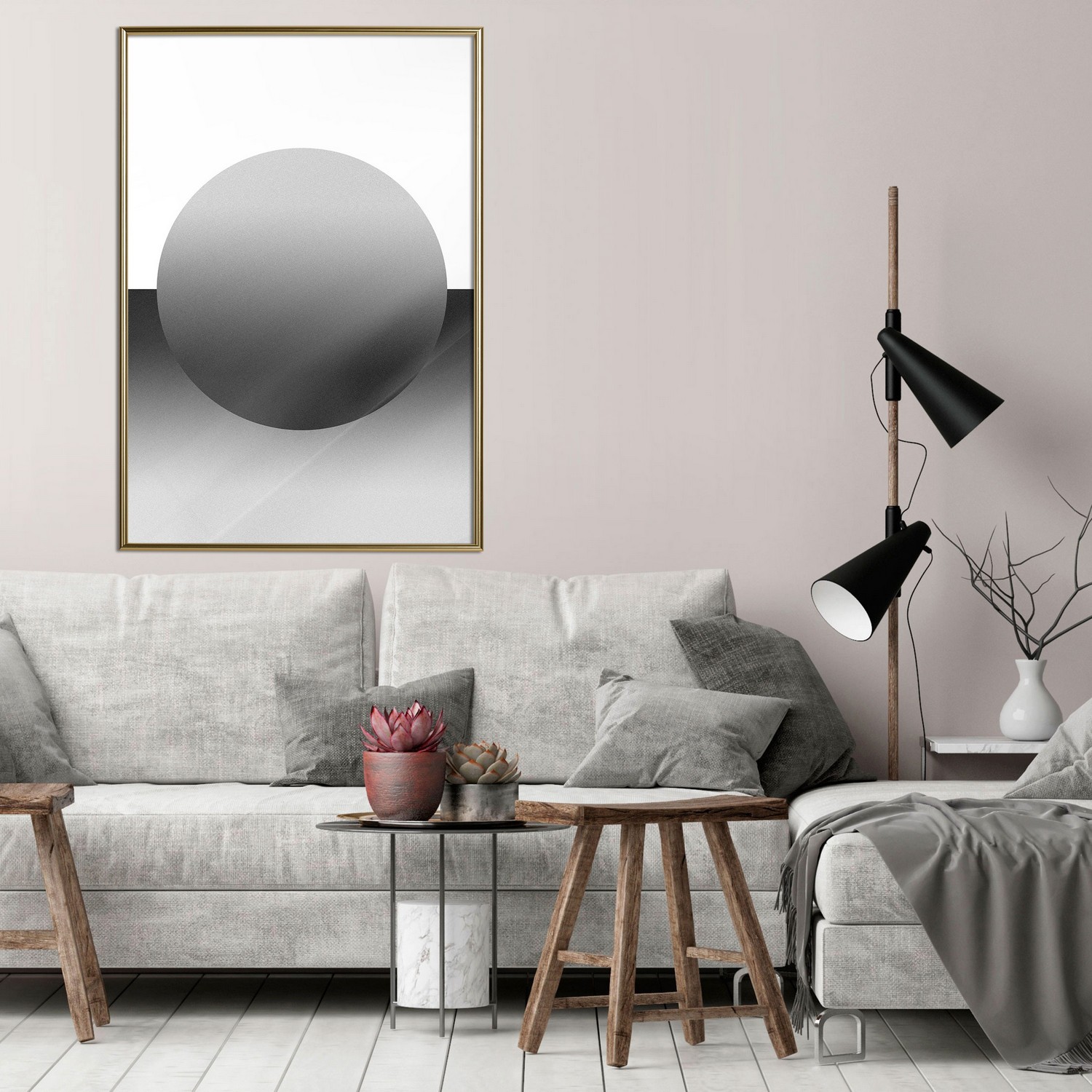 Affisch - Partial Eclipse [Poster] 30x45 Guld ram, 30x45 cm
