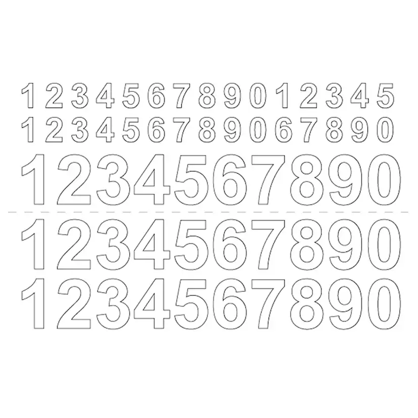 Självhäftande Siffror Habo 13+26 mm