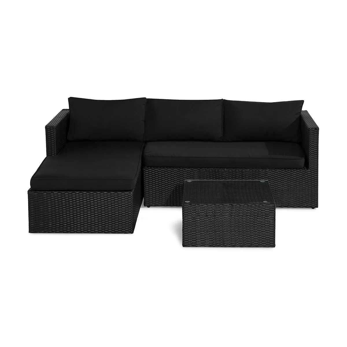 Loungegrupp Comfort Garden Mendoza Soffgrupp 4-sits Svart