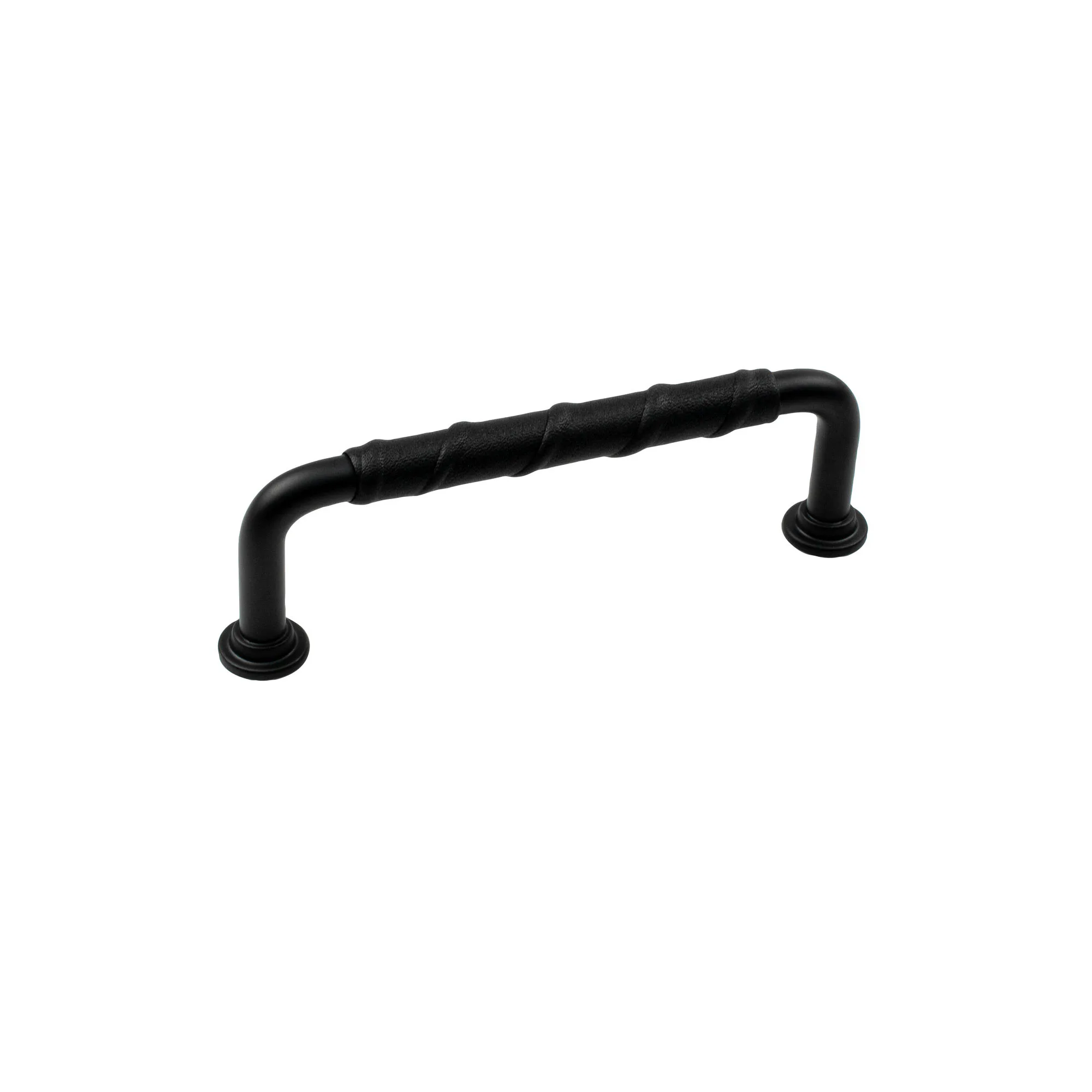 Handtag 1353-96 svart lindat läder svart Svart, L: 110 mm