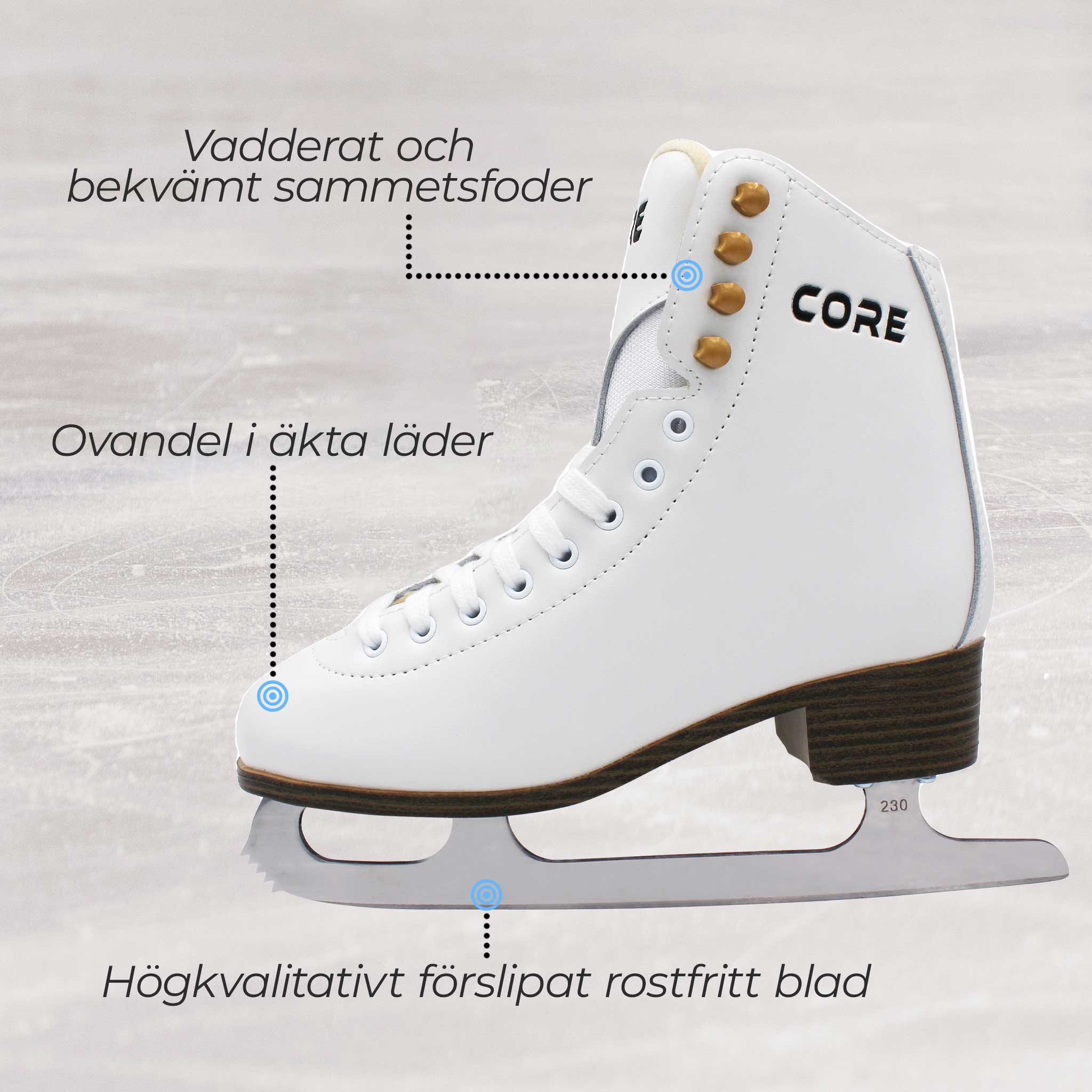 Konståkningsskridskor Core Vit