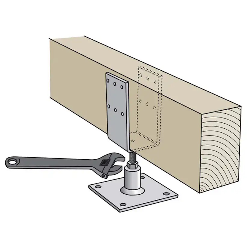 Stolphållare FAST CSFA 70-120x80 mm CE