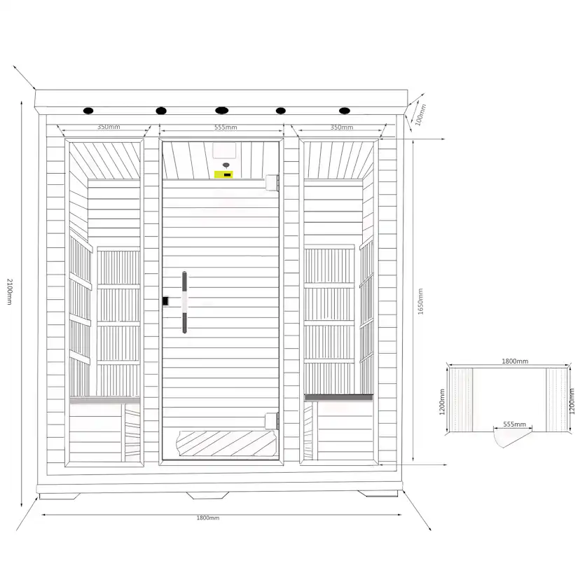 Infraröd Bastu Metalcraft Löyly