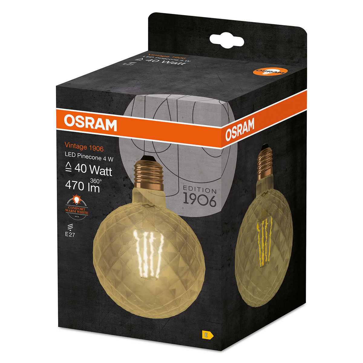 LED-Lampa Osram Pinecone (40) E27 825 Gold 4.5W
