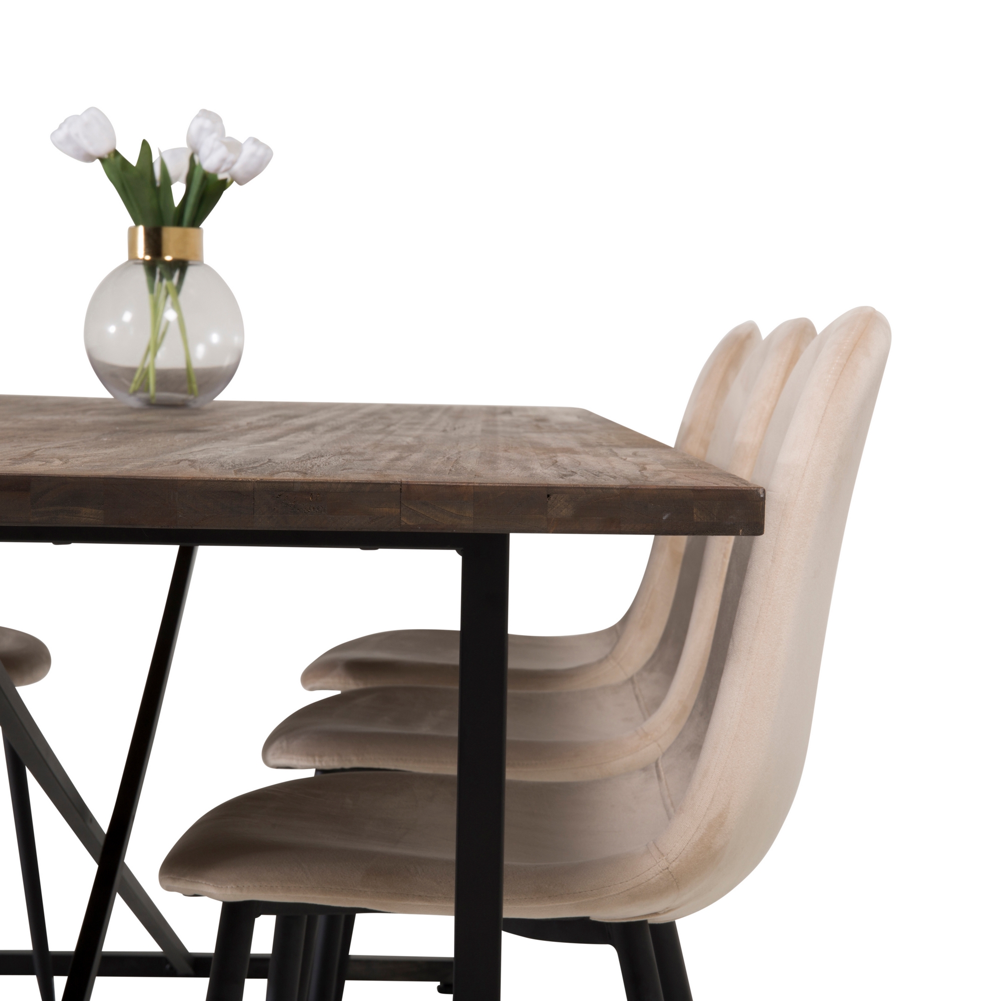 Matgrupp Venture Home Peo med 6 Pobbie Stolar Sammet