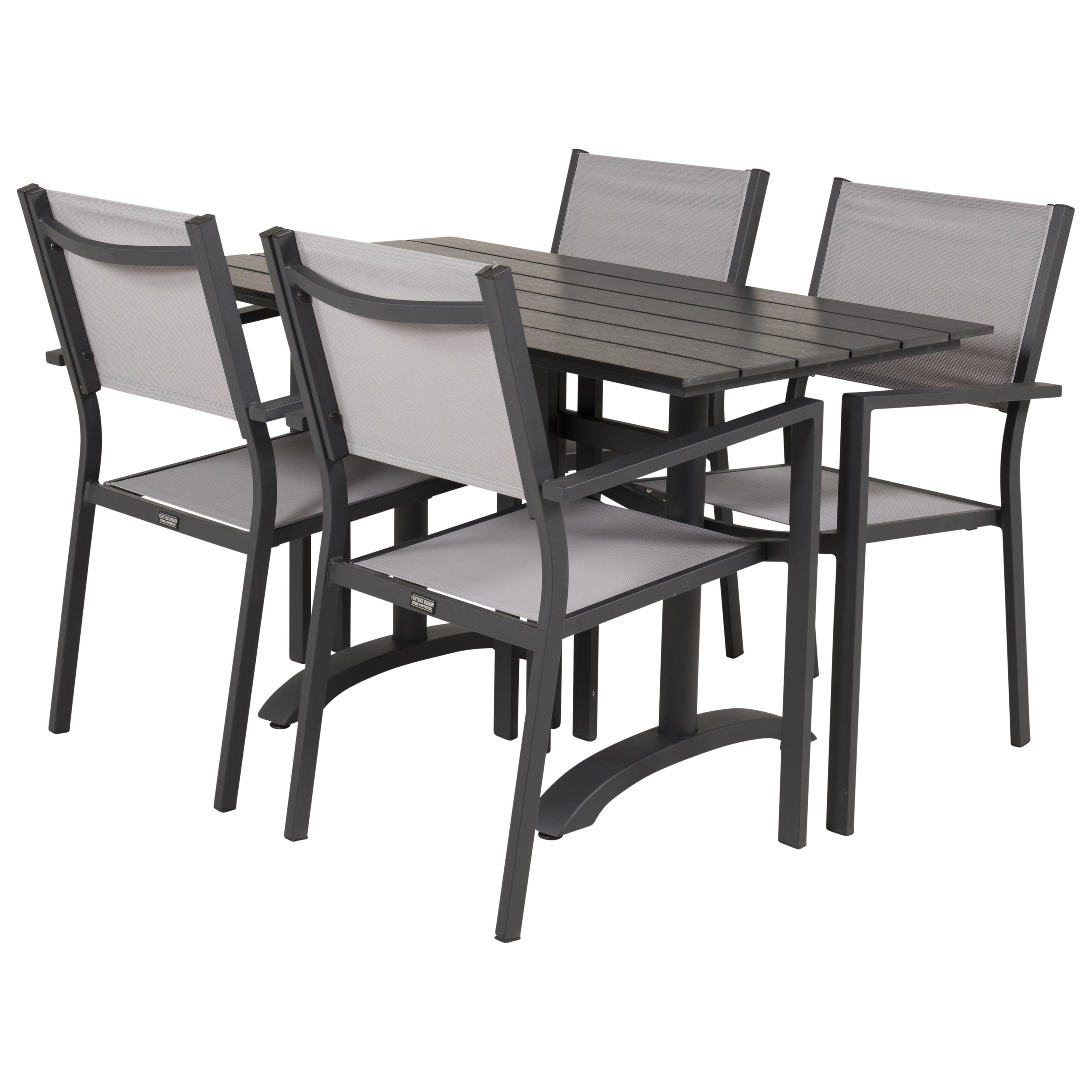 Cafégrupp Venture Home Dolly med 4 Copacabana Matstolar