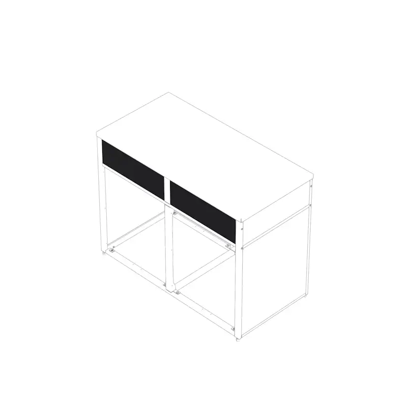 Frontpanel Skotte Kitchen 538 Svart 180 mm Till Utekök