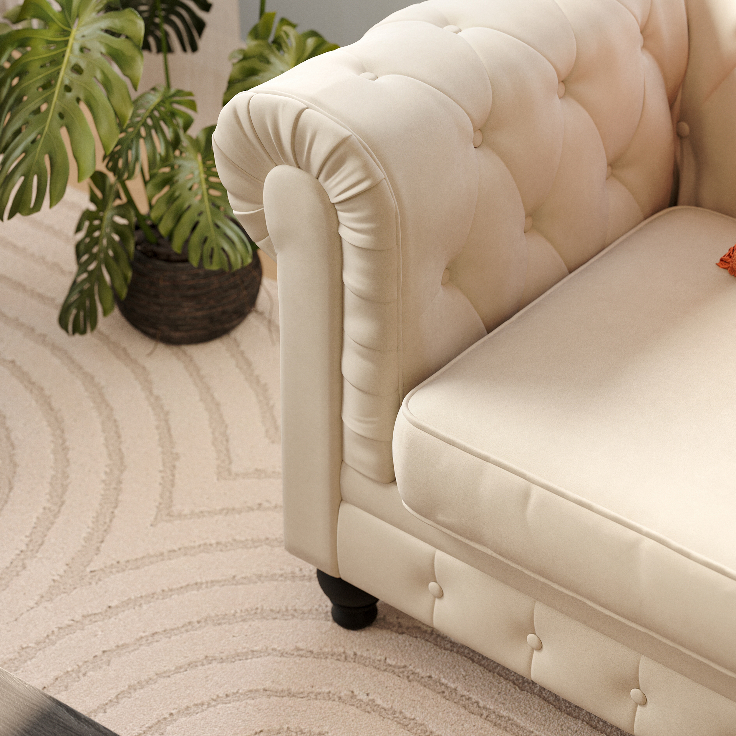 Fåtölj Manor House Chesterfield Lyx Fåtölj i Sammet