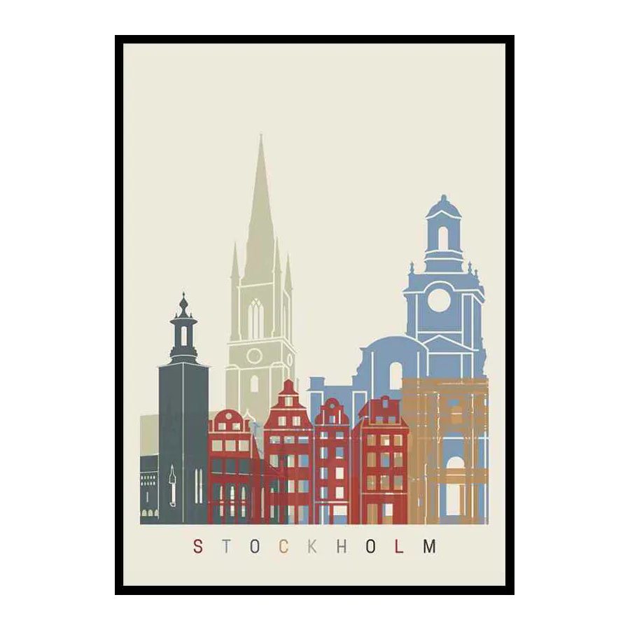 Poster Gallerix Stockholm Landmarks