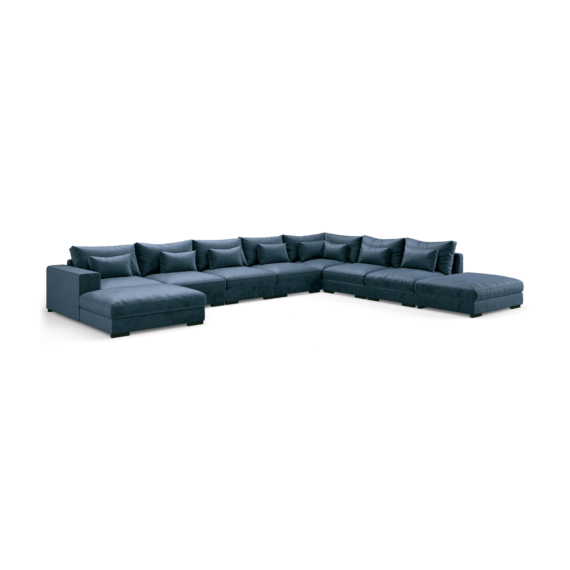 7-sitssoffa Scandinavian Choice Dubai U-formad Modulsoffa med Schäslong och Divan 527 cm