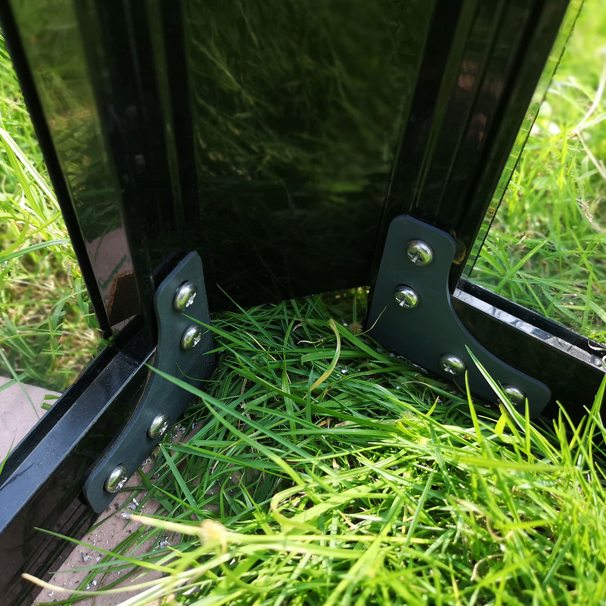 Växthus Metalcraft 8,4 kvm Svart Kvadrat