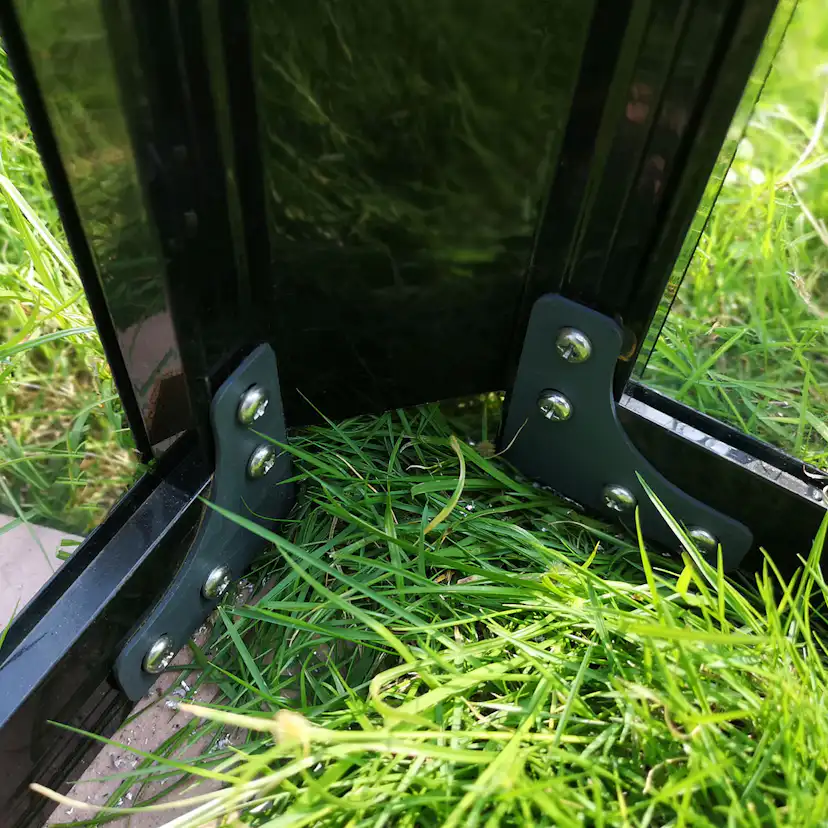 Växthus Metalcraft 8,4 kvm Svart Kvadrat