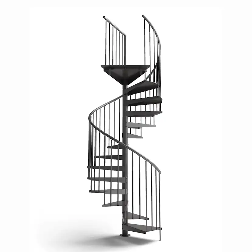 Skyddsräcke Drömtrappor by D'Opera till Spiraltrappa Pure Steel F20 Ø1200 mm