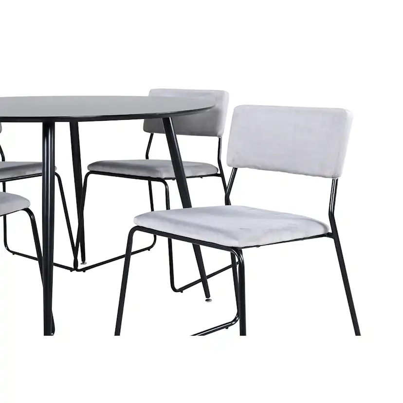 Matgrupp Venture Home Silvia med 4 Kungshamn Stolar Sammet