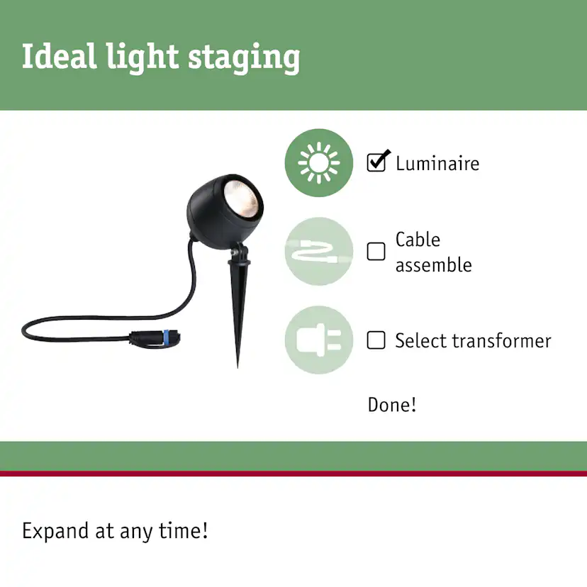 Spotlight Paulmann Kikolo Plug & Shine LED IP65 24V