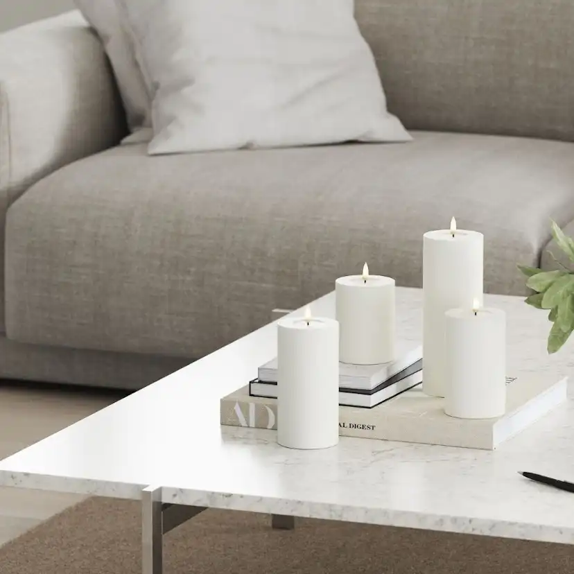 LED-Blockljus DeluxeHomeart 7,5x12,5 cm