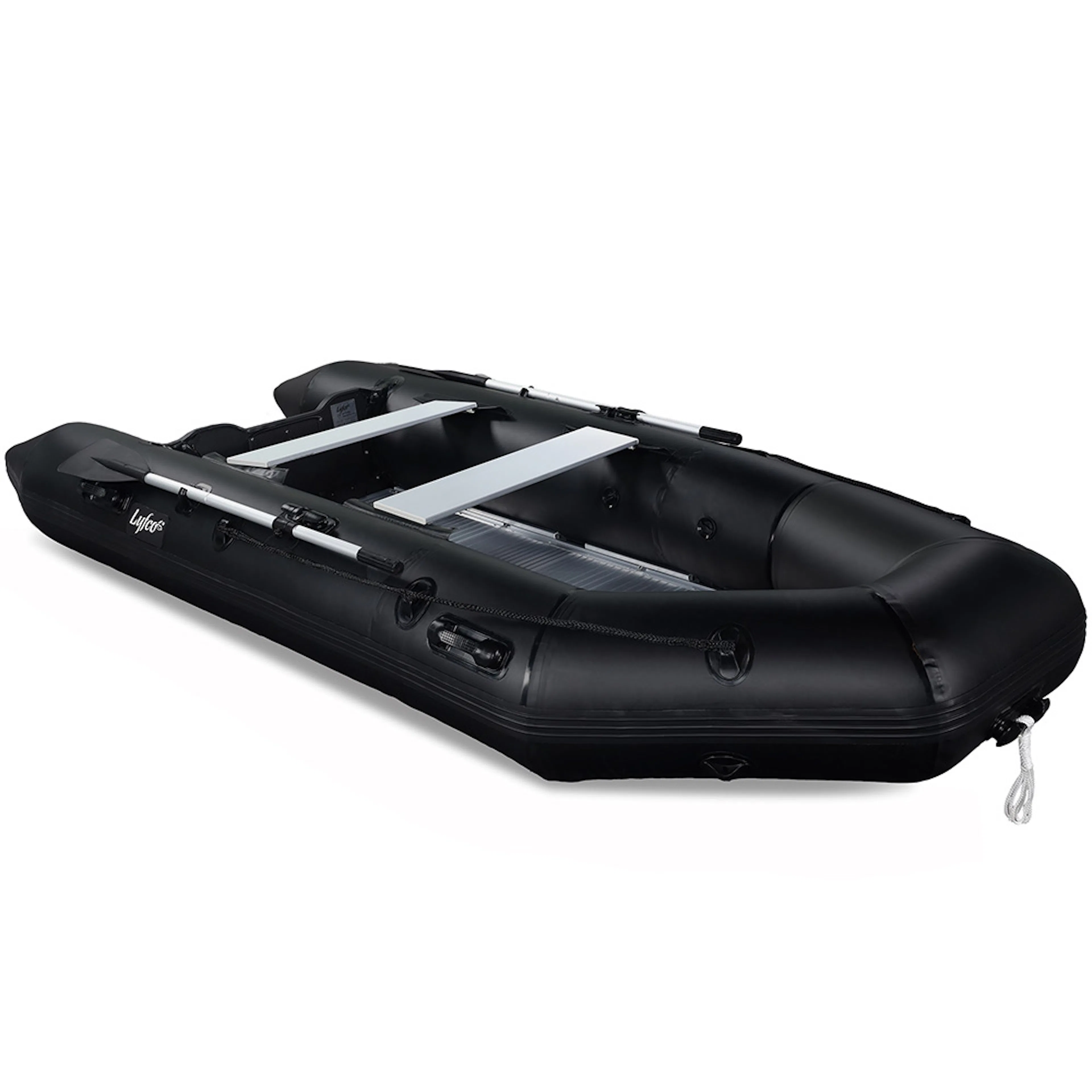 Gummibåt 330cm (0,9 mm PVC), svart Färg Svart