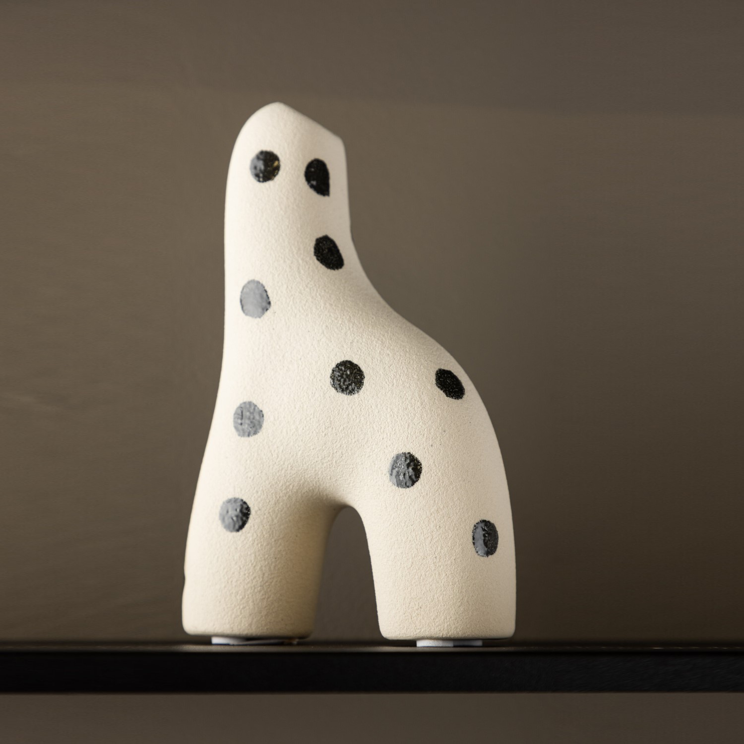 Aya Vase - White/Black Dots - 9*4*16Hcm Vit/Svart