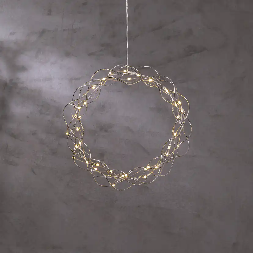 Hängande Dekoration Star Trading Curly Krans LED