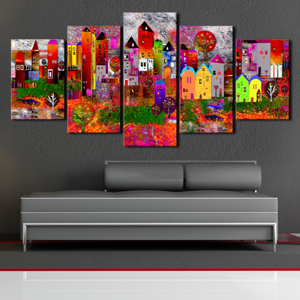 Tavla Arkiio Colourful Small Town