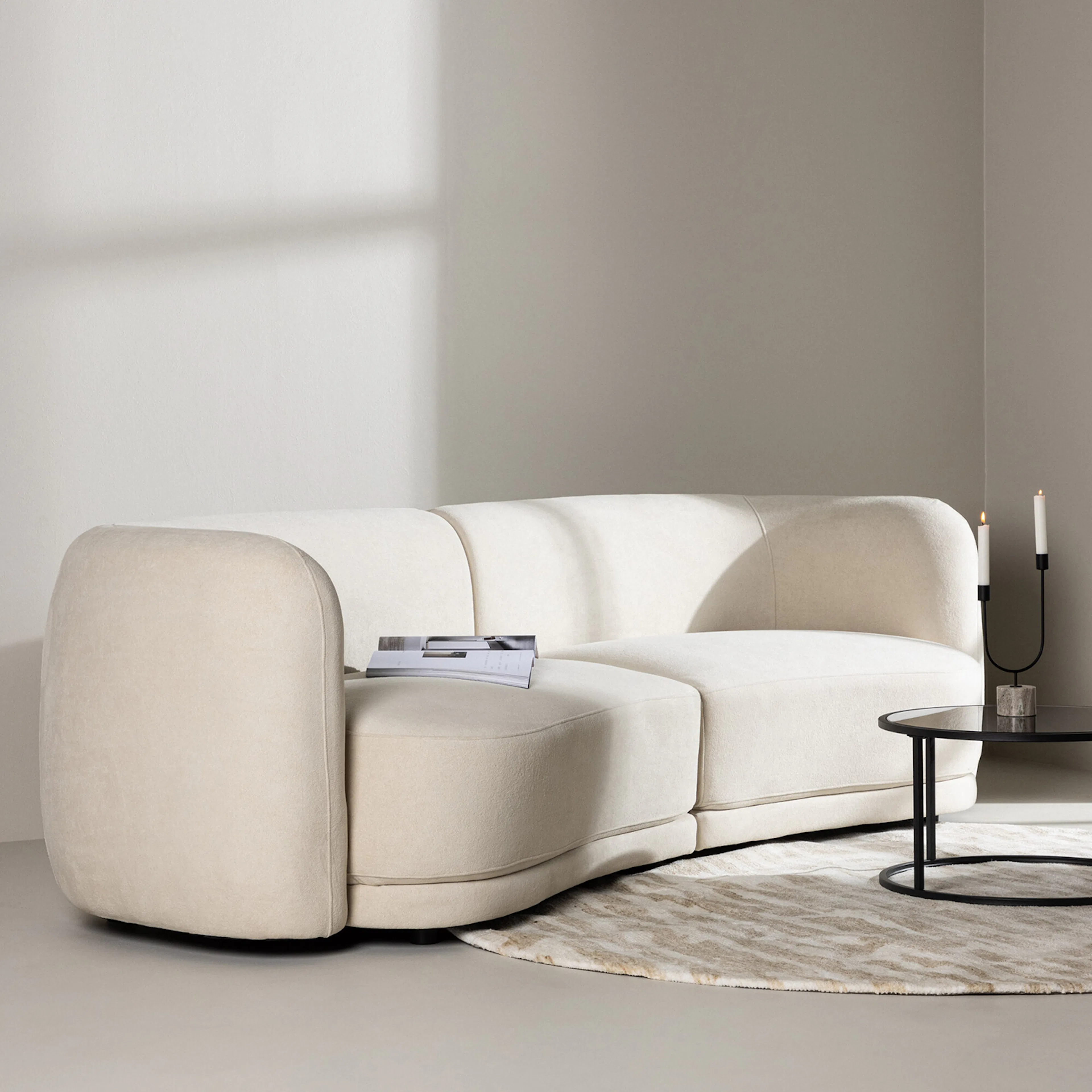 Cielo 3-seat Sofa - Beige  / Beige