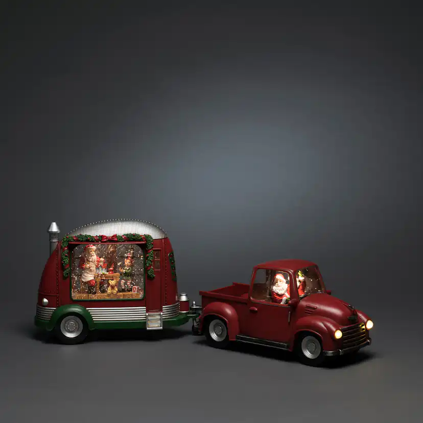 Juldekoration Gnosjö Konstsmide Husvagn med Tomte