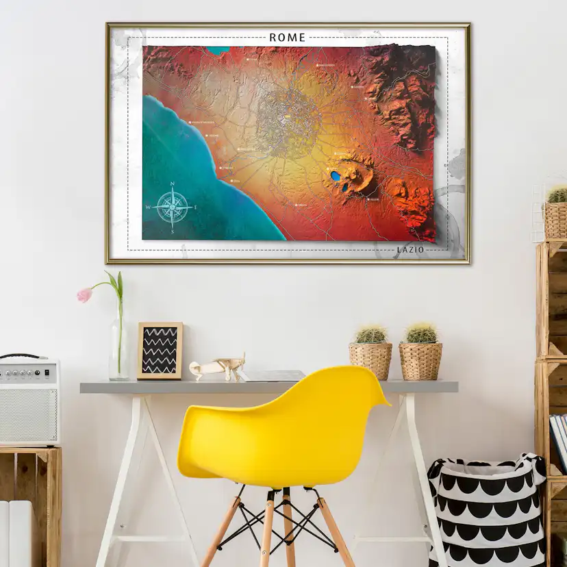 Poster Artgeist Affisch Isometric Map Rome