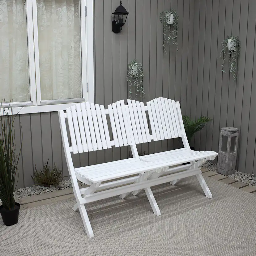 VISBY folding sofa Vit