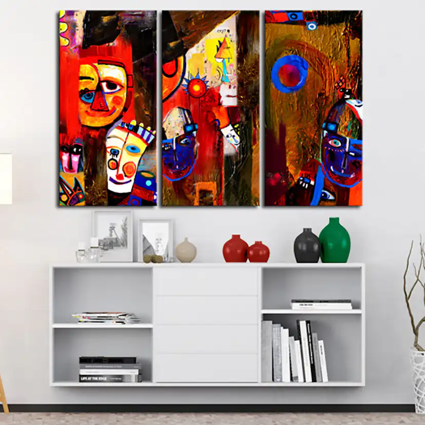 Handmålad Tavla Arkiio Abstract Carnival 120x80