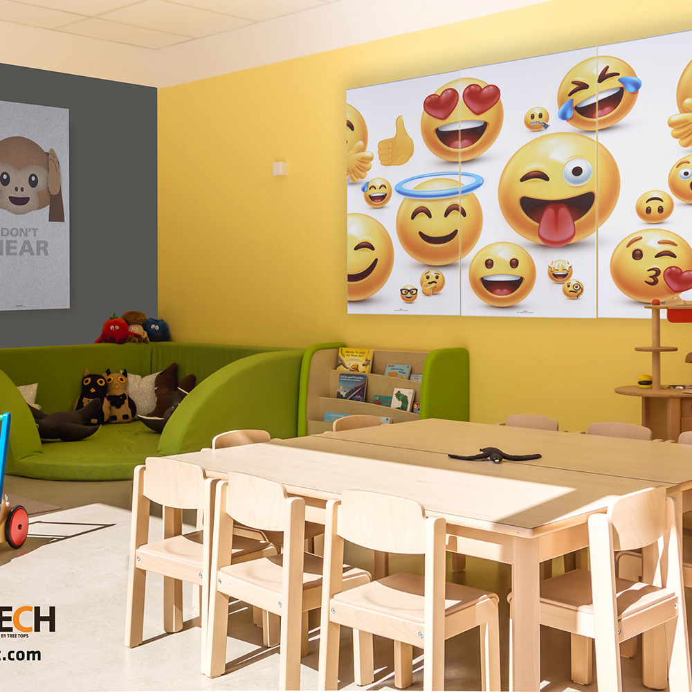 Akustiktavla Fibrotech Emoji 1200x600 mm