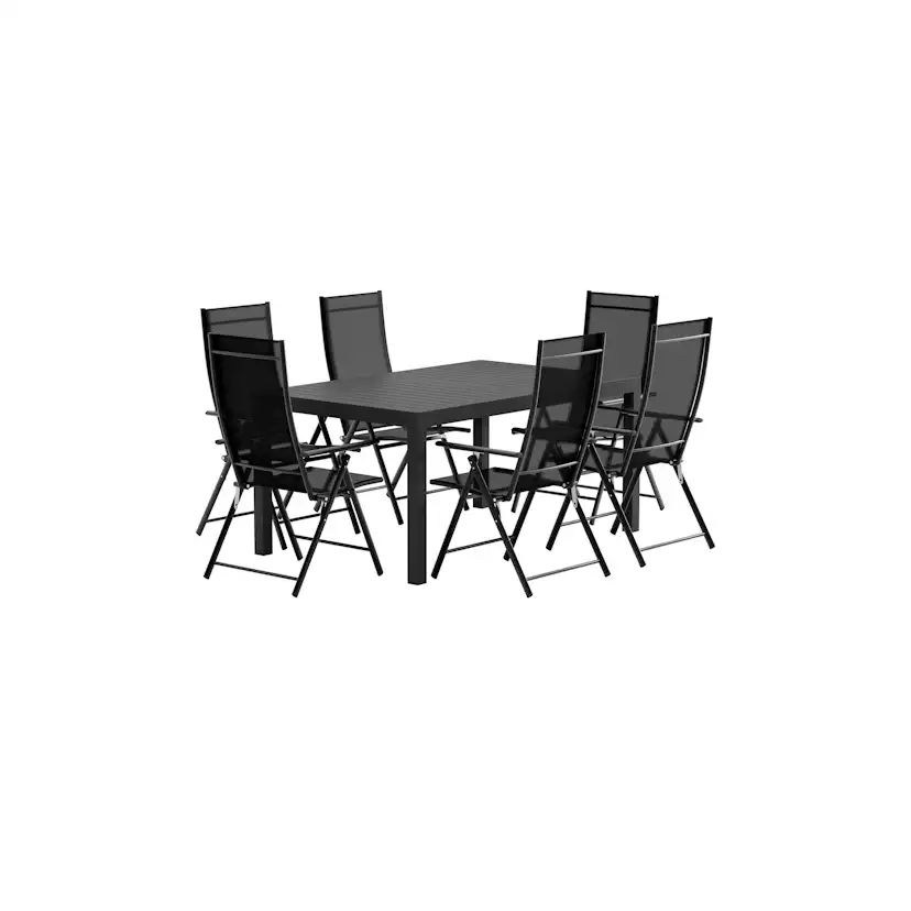 Matgrupp Utomhus Venture Home Capo 100x160 cm med 6 st Levanzo Trädgårdsstolar