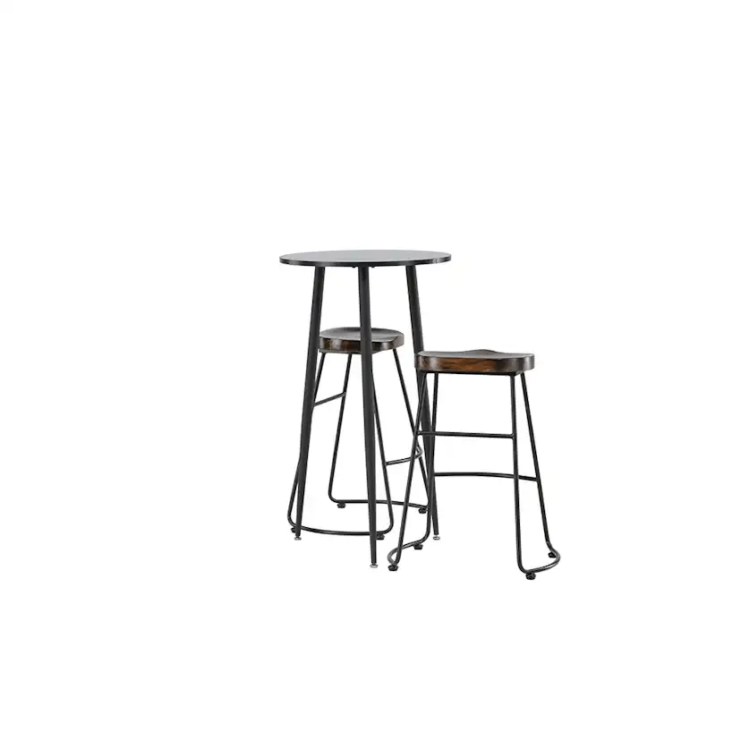 Matgrupp Venture Home Plaza Ø60 cm med 2 st Ozark stolar