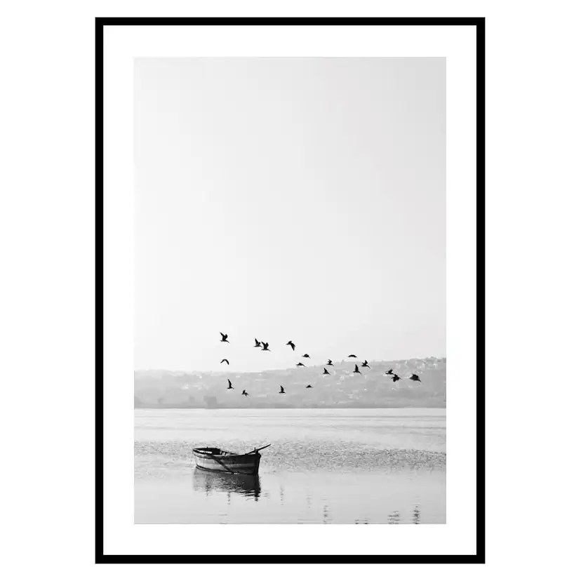 Poster Gallerix Birds over lake