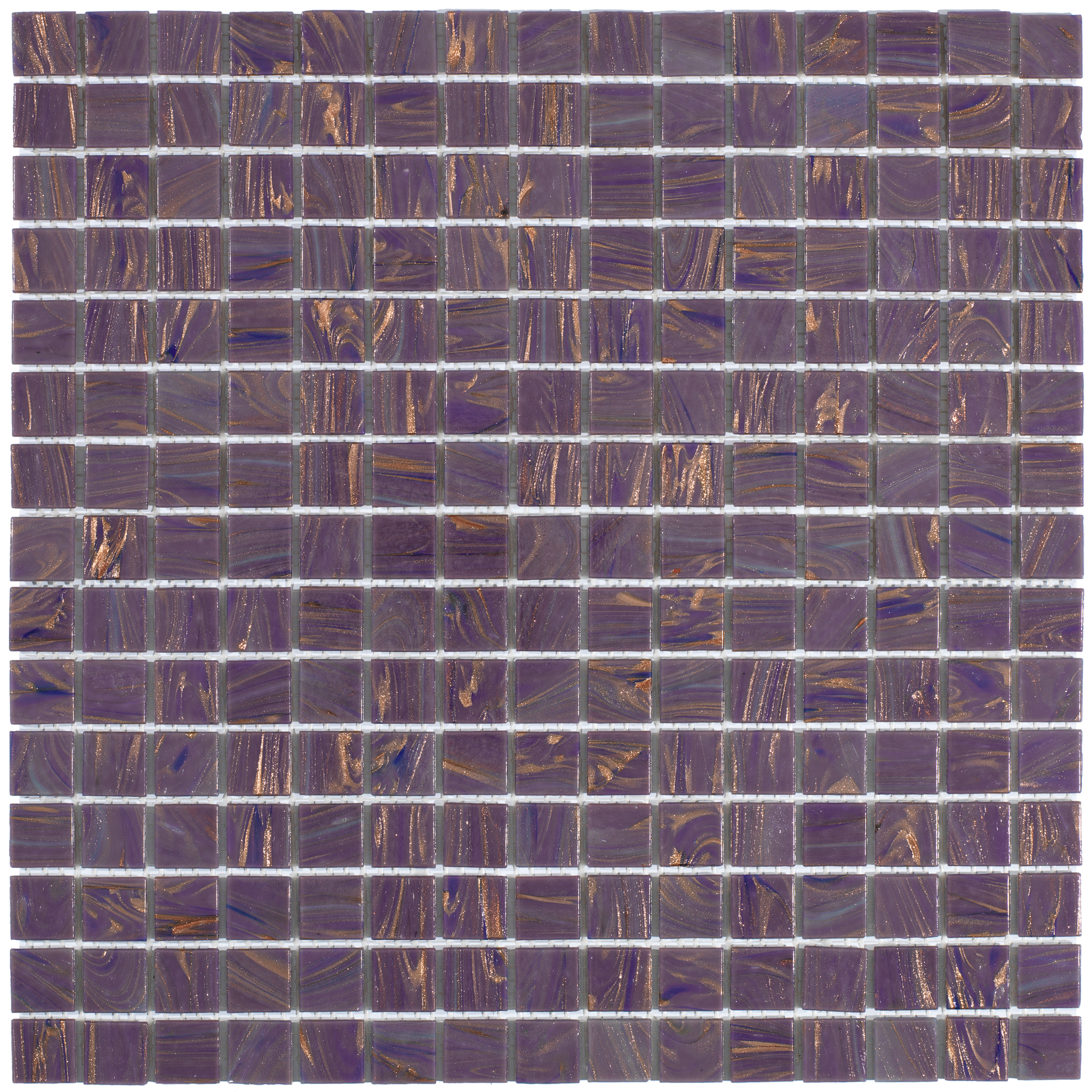 Glasmosaik Arredo Lila/Guld 2x2 cm