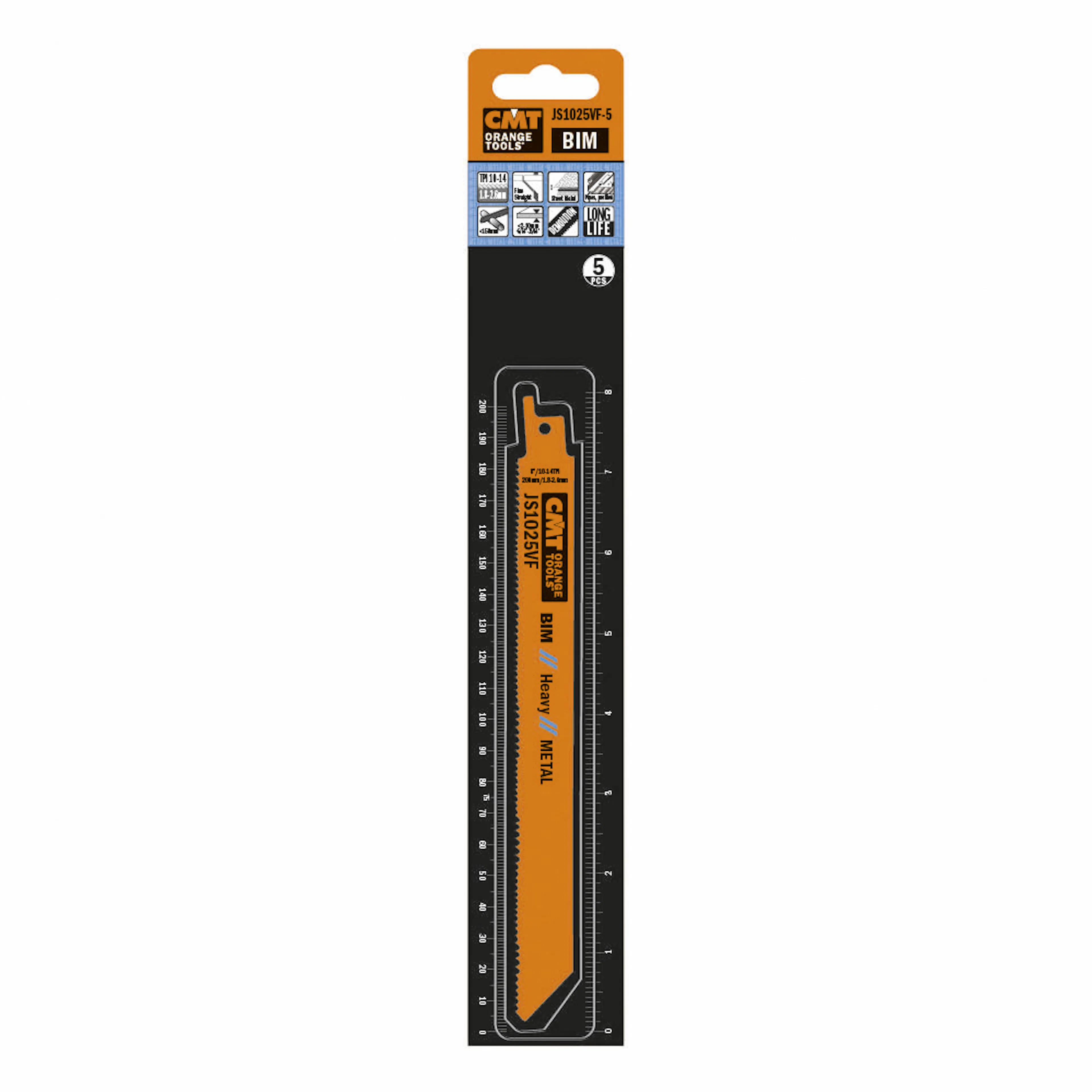 Tigersågblad CMT Orange Tools Metall 200mm BIM Heavy 5 st