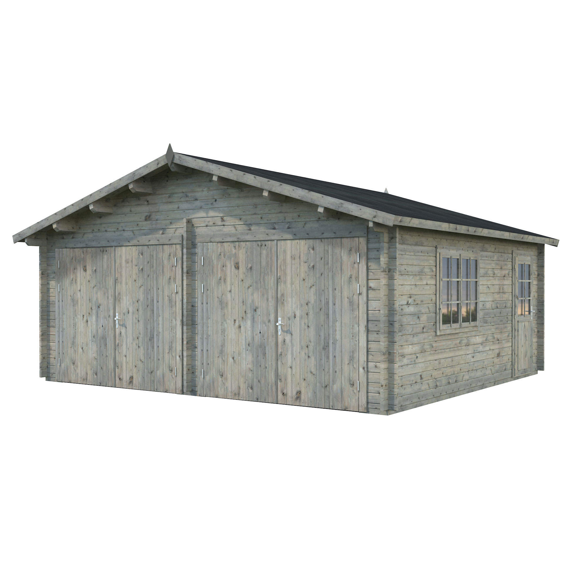 Roger 28,4 m2 with wooden gate Grå dippad