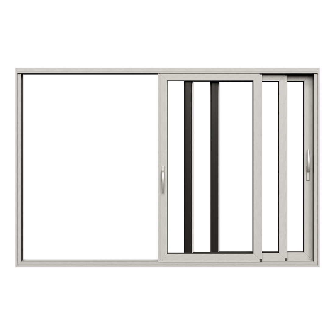 Skjutdörr NorDan HelAlu Aluminium 3-Delad Trippelspår