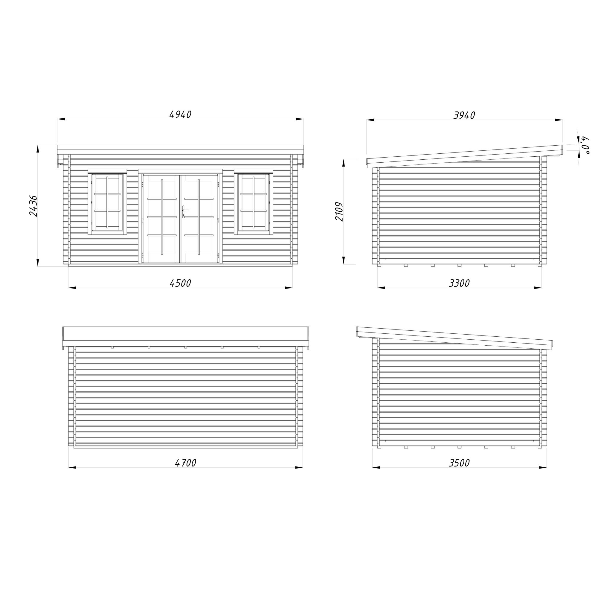 Lisa 14,2 m2 Impregnerad transparent