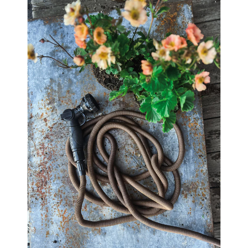 Trädgårdsslang By Benson Deluxe Set Mörk Sand 25 m